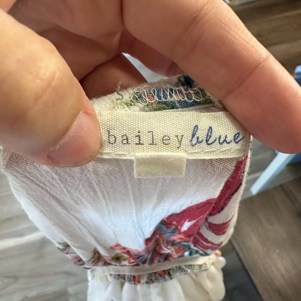 Bailey Blue- Tropical hi lo dress- Size L- Spaghetti Style Tank Dress